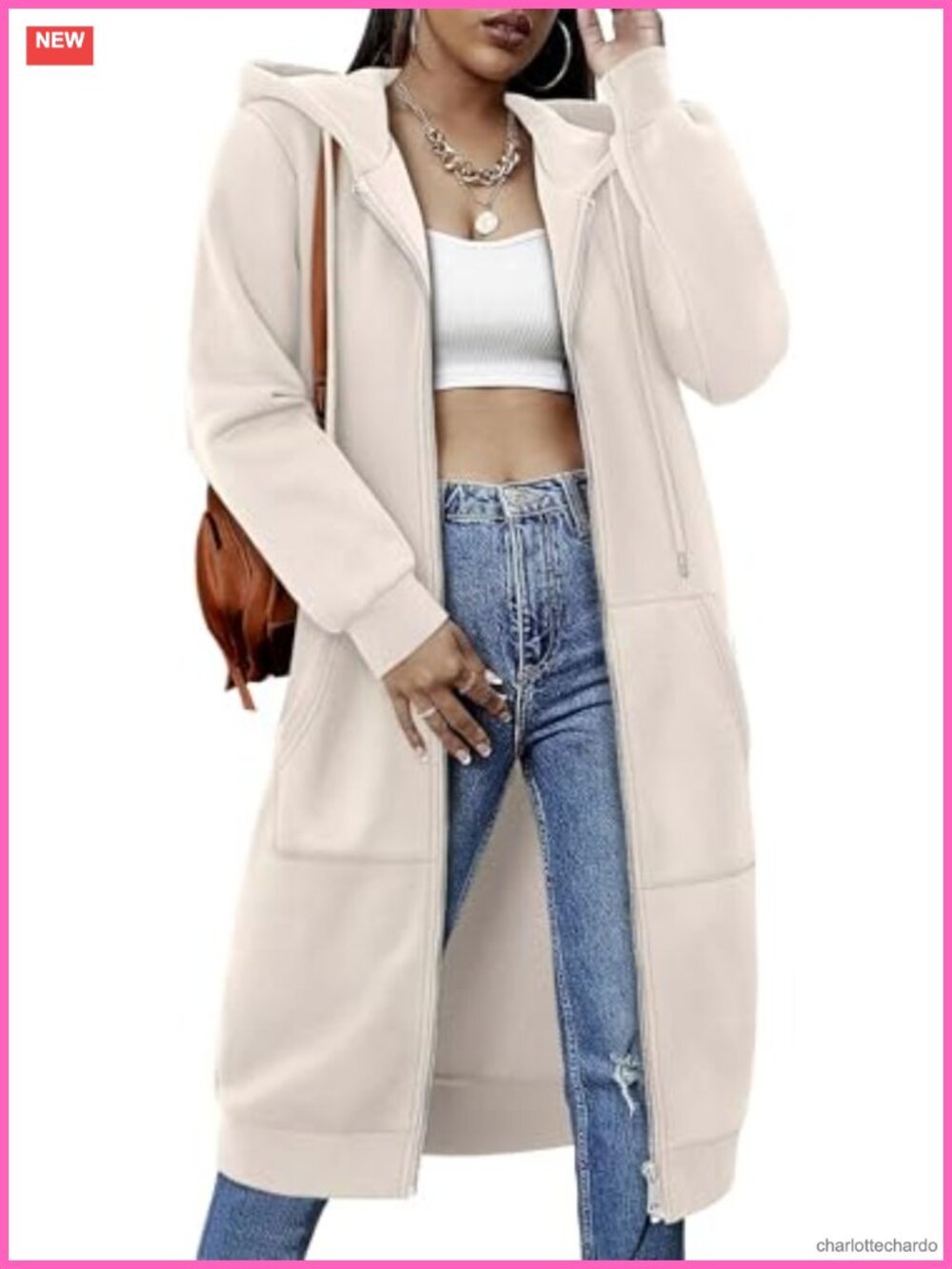 Women's Oversized Fleece Zip Up Hoodie Long Sleeve Sweatshirt Jacket with